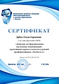 Участник программы МОП «Детский сад формирования жизненных компетенций (средствами игрового комплекса ранней профориентации «Трудвиль»)», 2019г. - декабрь 2020г.